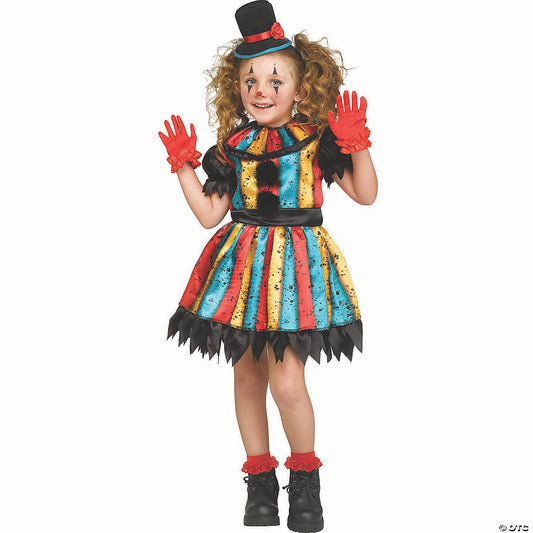 Toddler Colorful Carny Clown Dress Halloween Costume - Large 3t-4t