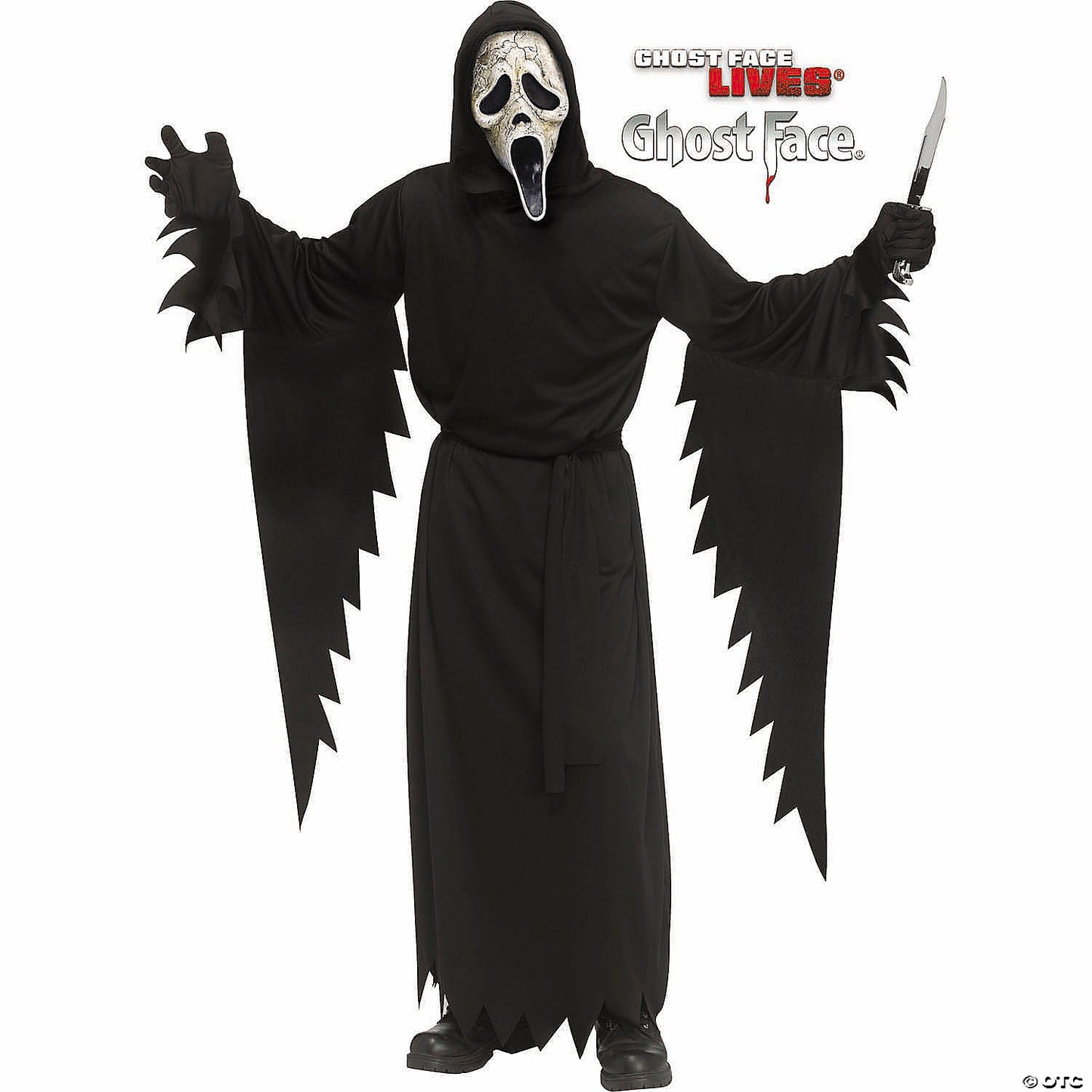 Kids Scream Iv™ Ghost Face® Black Robe With Aged Mask Costume