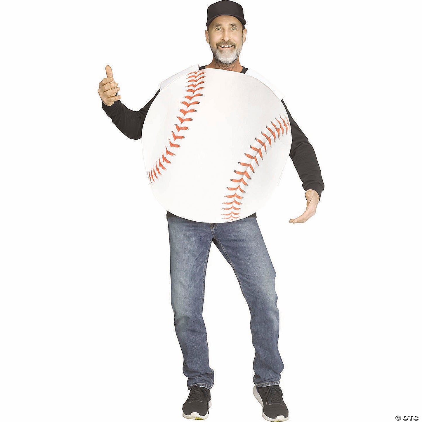 Adults Baseball Sport Ball Polyester Tunic Costume - One Size