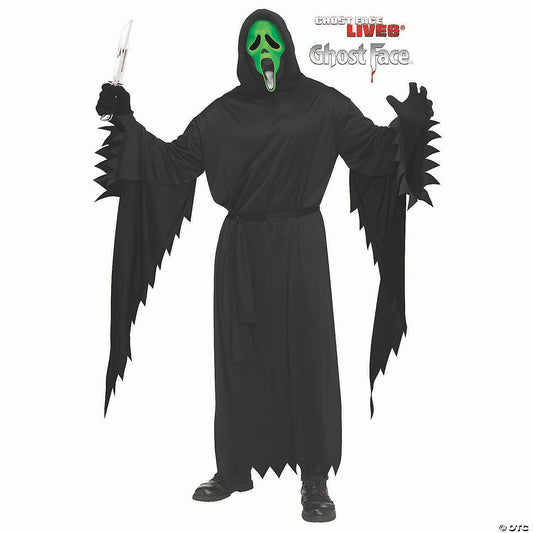 Adults Scream™ Ghost Face® Fluorescent Green Costume One Size