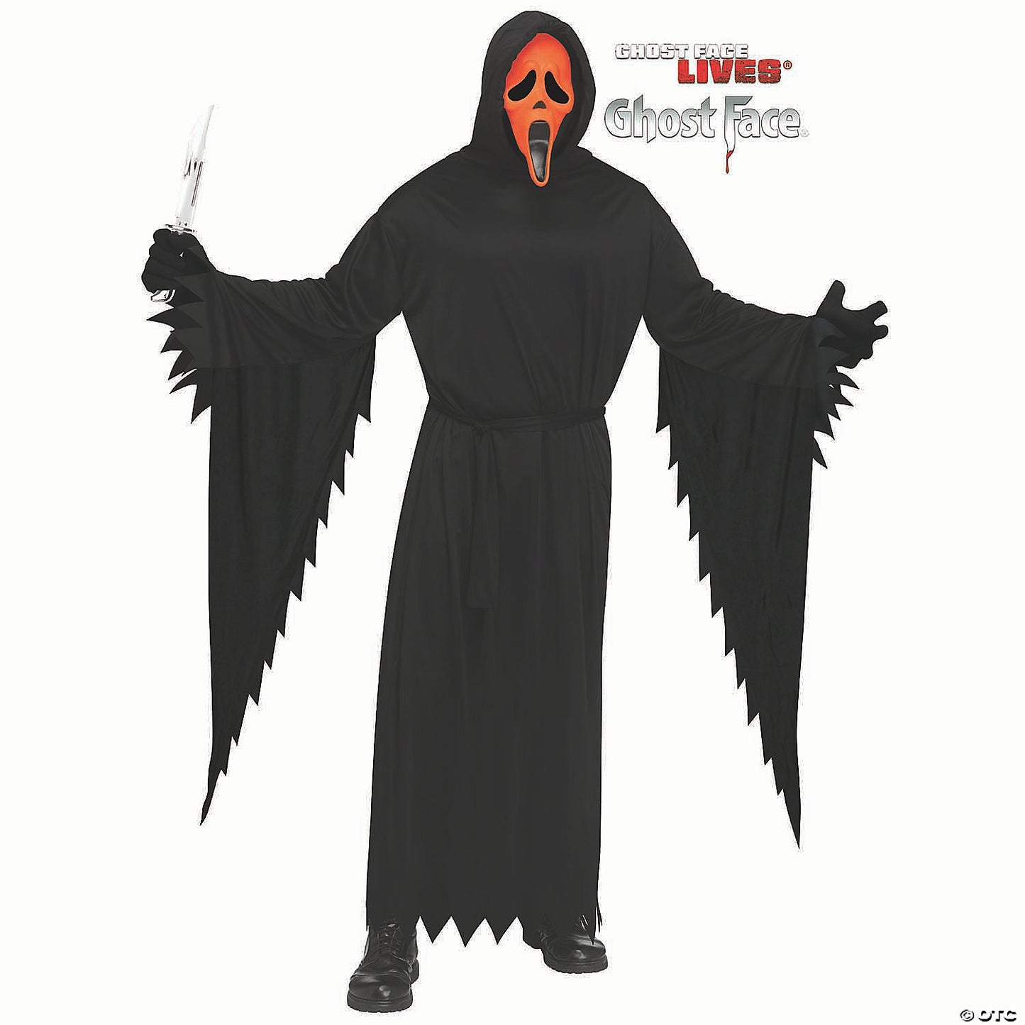 Adults Scream™ Ghost Face® Fluorescent Orange Costume One Size