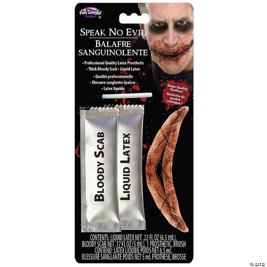 Speak No Evil Stitched Mouth Prosthetic Makeup Kit