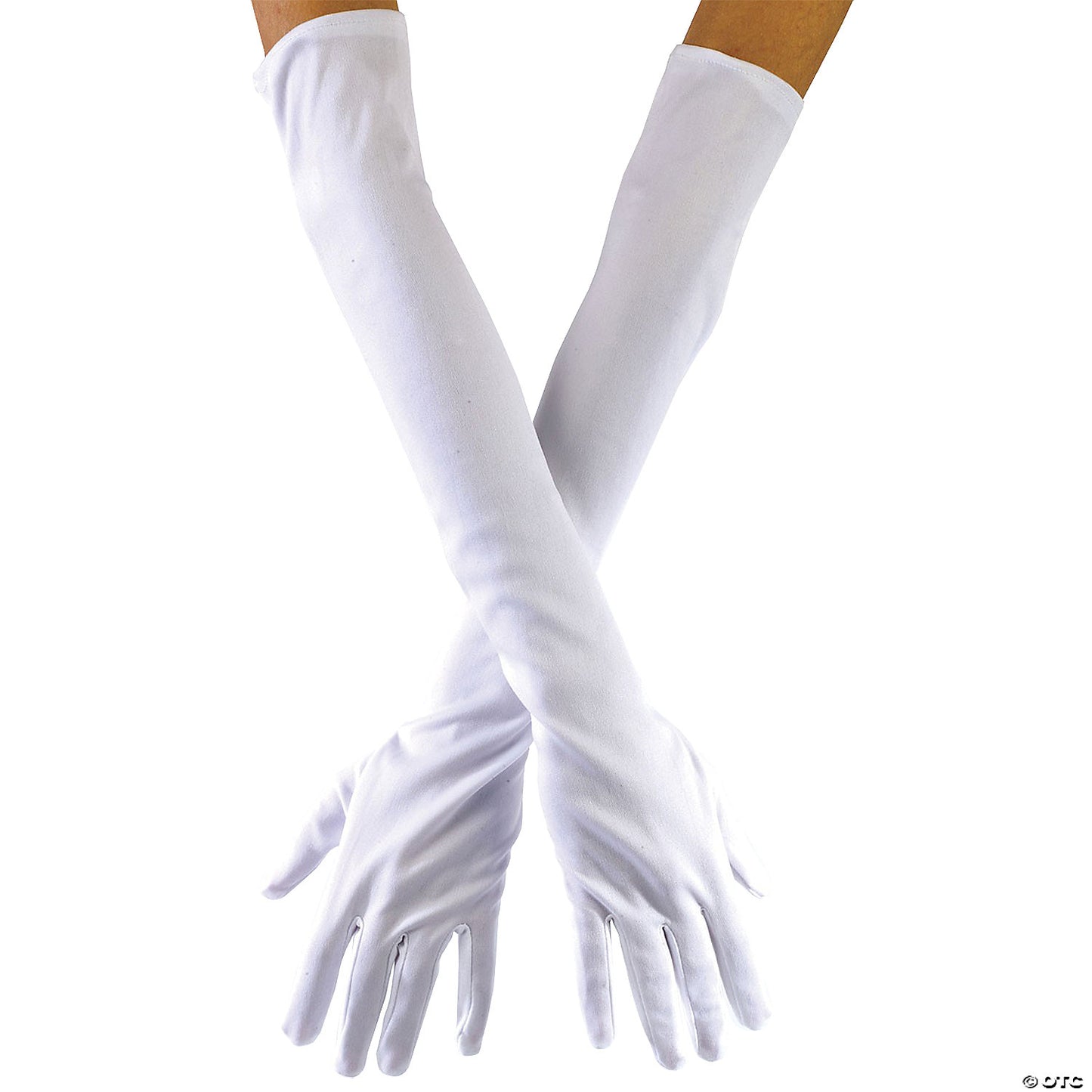 Girl's 15" Opera Gloves - White