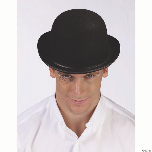 Adults Black Felt Derby Hat Costume Accessory