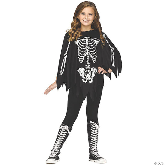 Poncho Skeleton Ch Up To 14