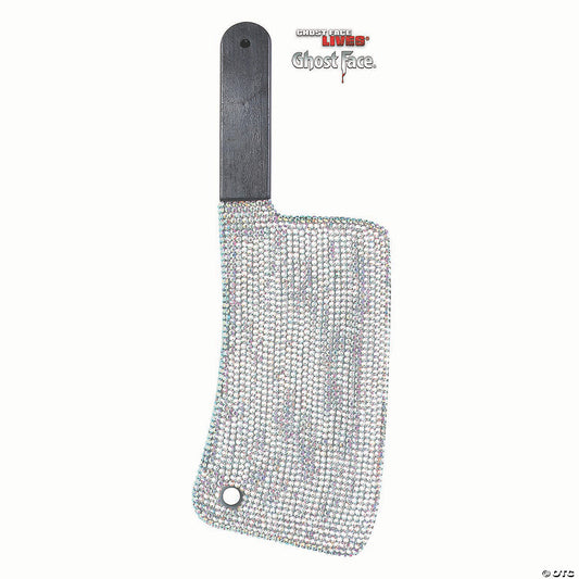 16 1/2" Scream™ Ghost Face Bling Cleaver With Rhinestones Costume Accessory