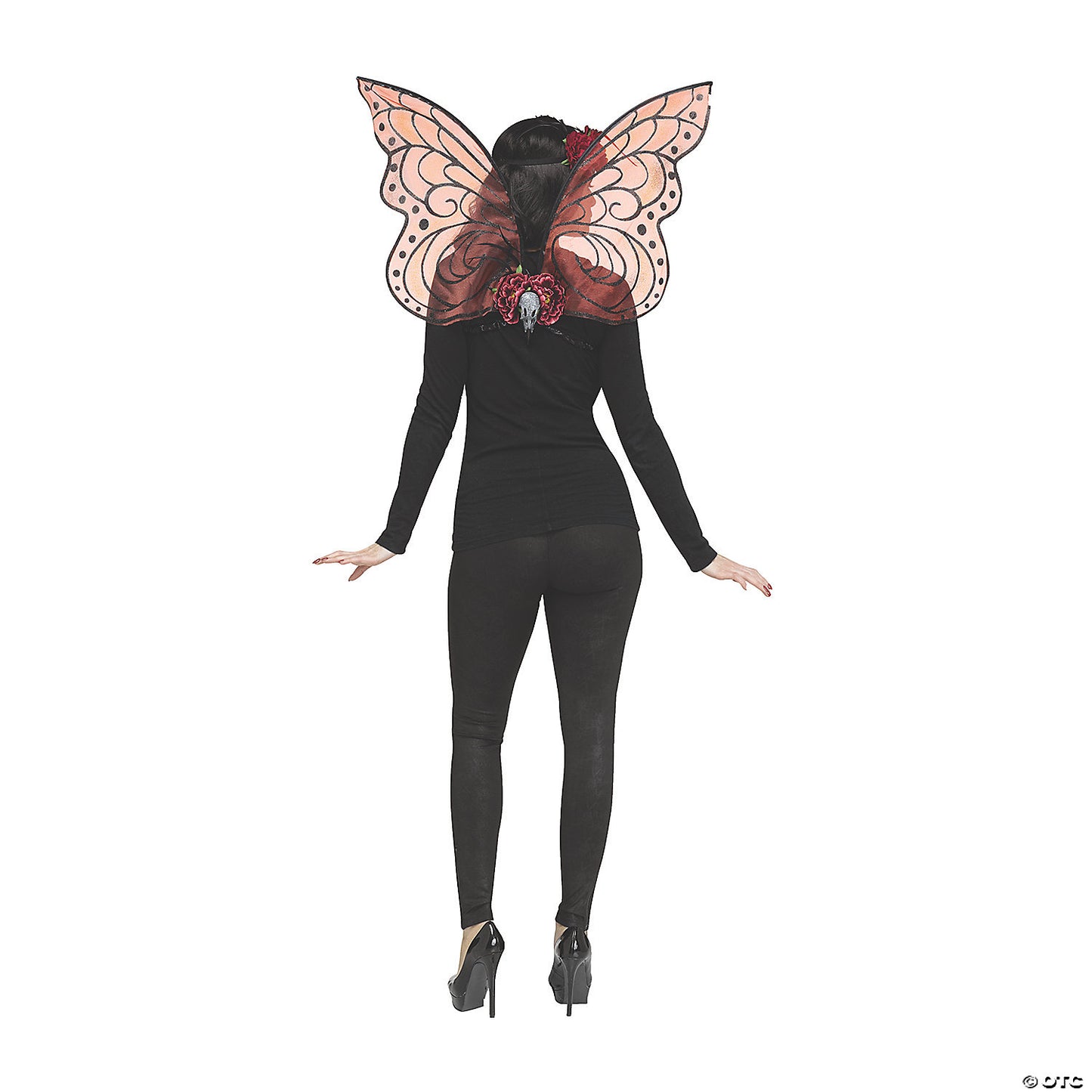 Adults Sparkle Wings - Burgundy