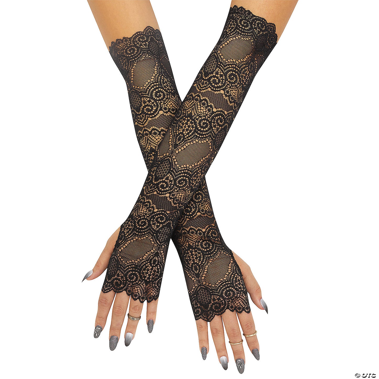 Gloves Fingerless Scalloped La