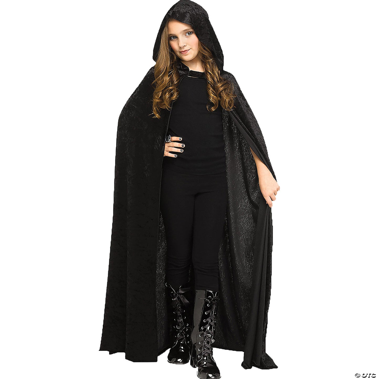 Cape Blk/hooded Velour Child