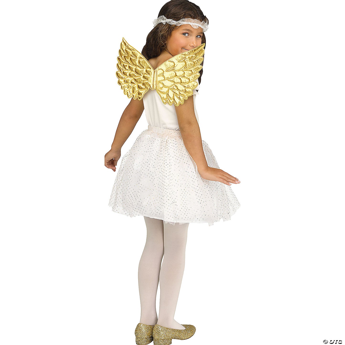 Kid's Metallic Rainbow Fabric Foam Wings Costume Accessory