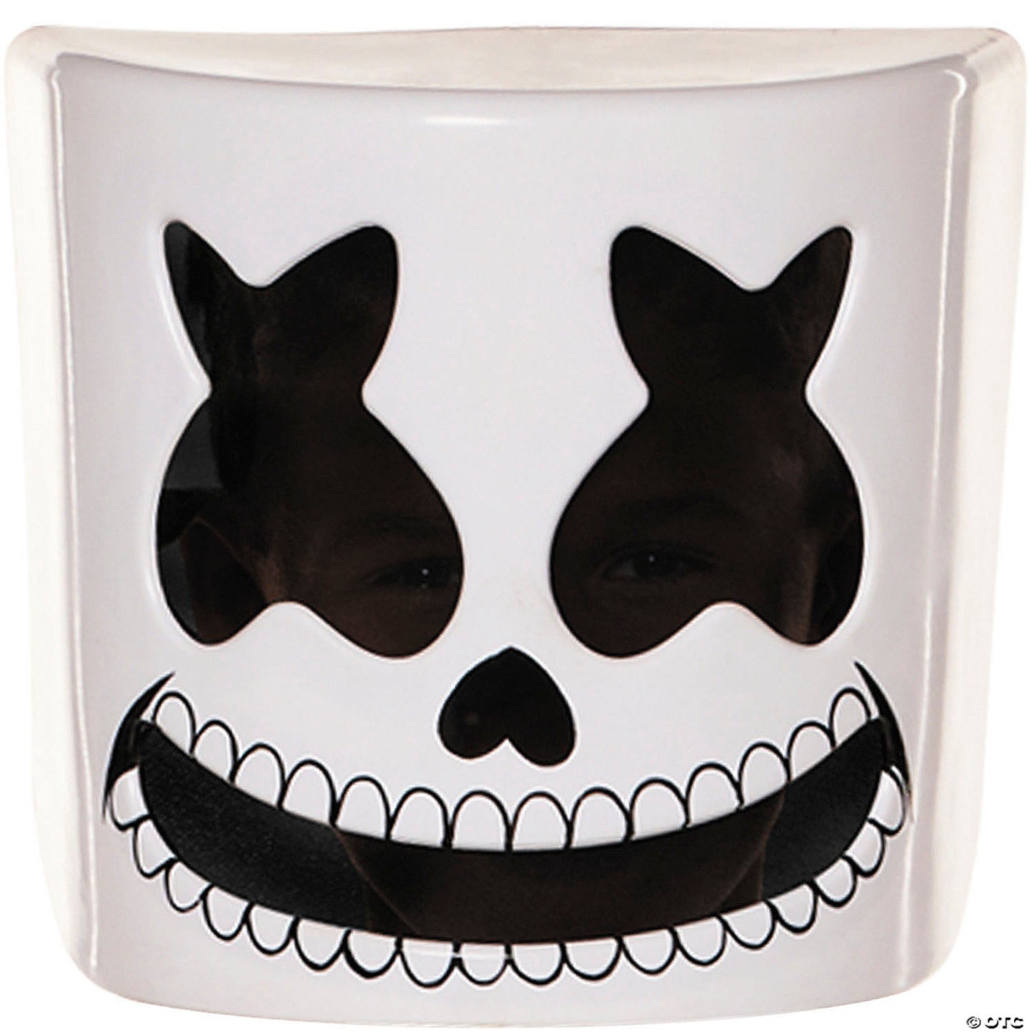 Adults Marshmello Black & White Skeleton Half Mask - One Size