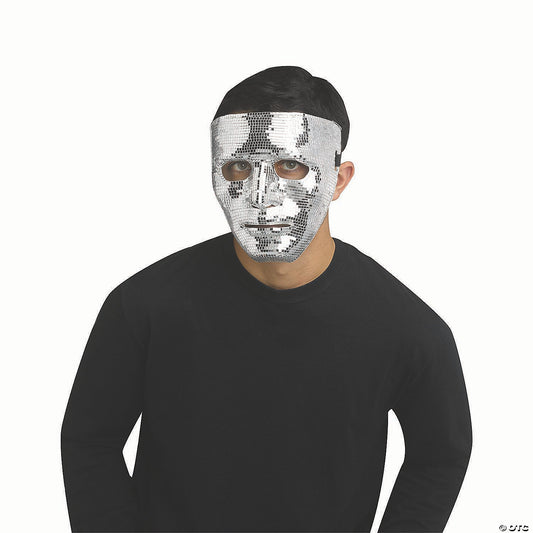 Adults Plastic Disco Mirror Blank Full Mask - One Size