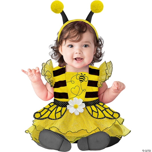 Baby Girl Yellow & Black Polyester Baby Bee Halloween Costume - Large 18-24 Months