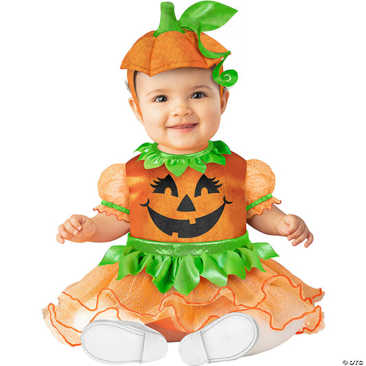 Baby Girl Orange & Green Polyester Pretty Pumpkin Tutu Halloween Costume - Large 18-24 Months