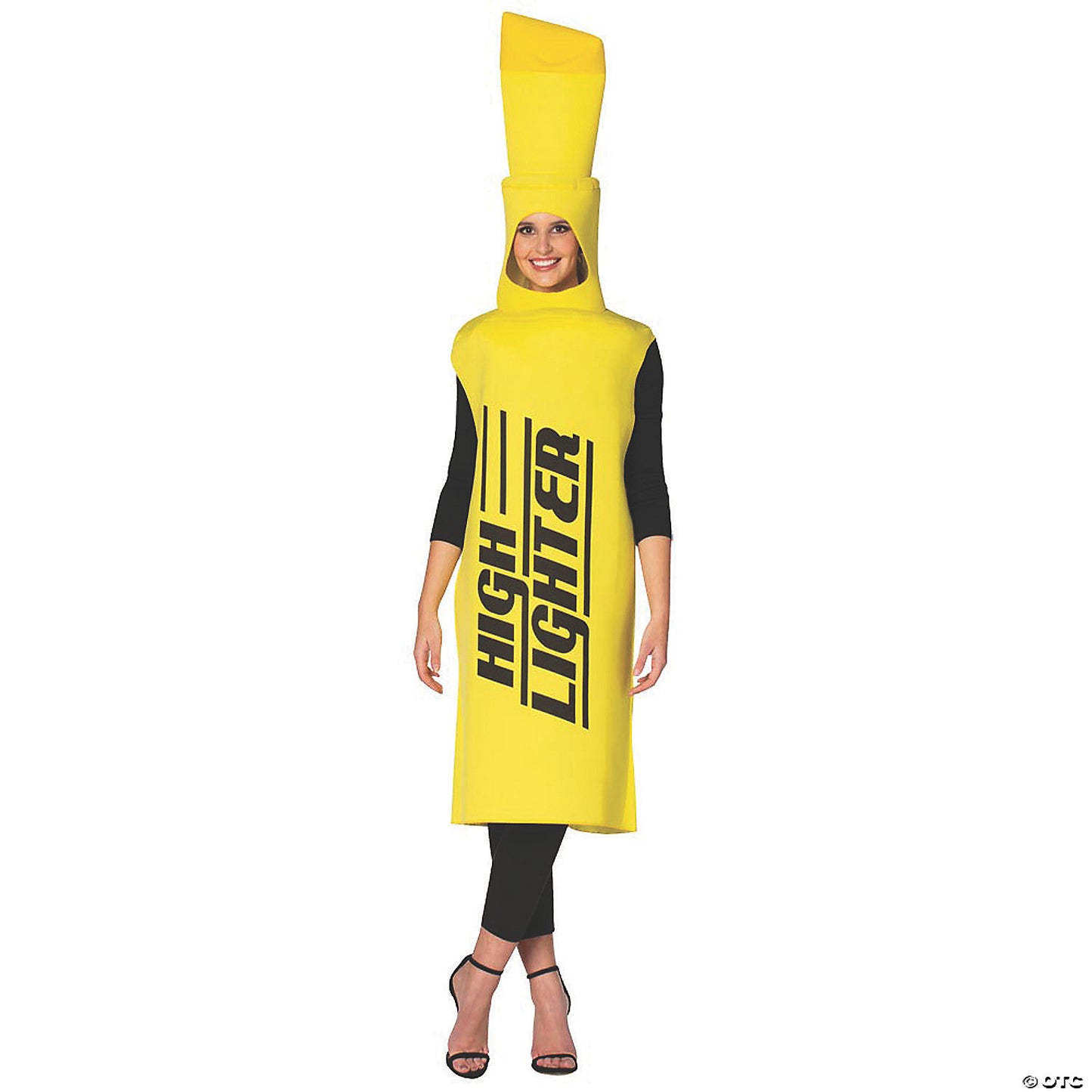 Adults Highlighter Costume - Yellow