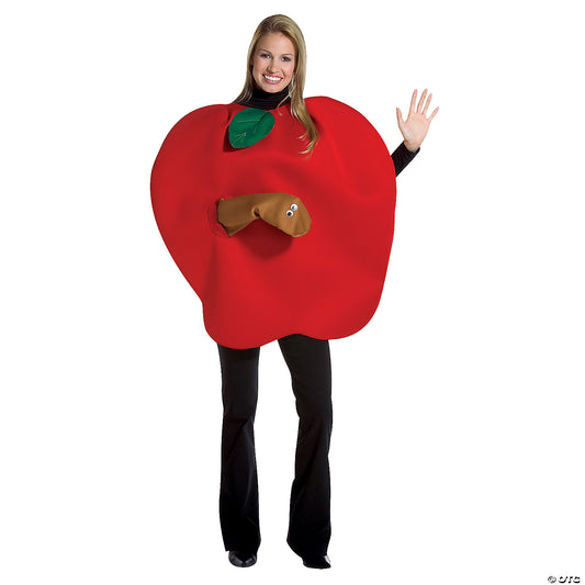 Adult Apple With Worm Costume