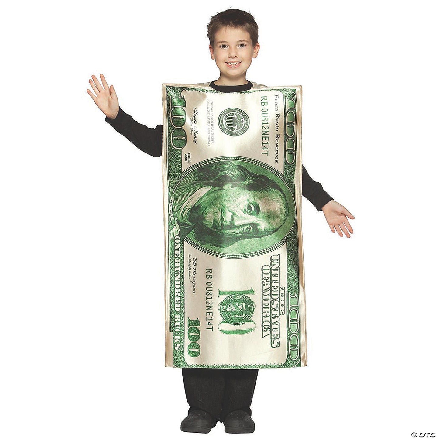 $100 Dollar Bill Child 7-10