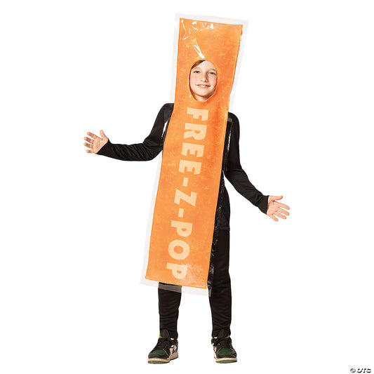 Kids Orange Free-z-pop Ice Costume - Medium 7-10