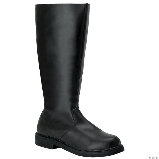 Men's Black Pirate Captain Boots - Size 8-9