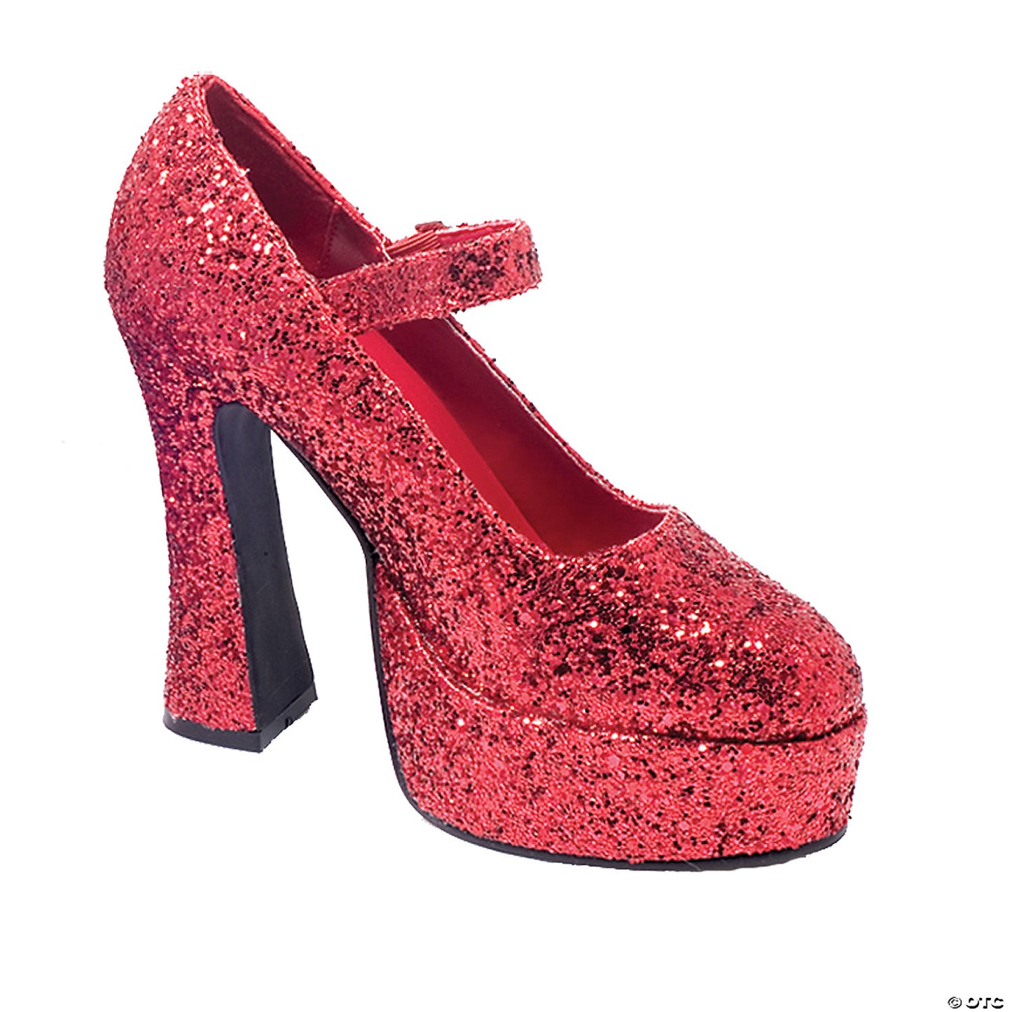 Women's Red Mary Jane Platform High-Heel Shoes - Size 10