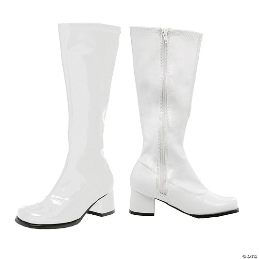 Girl's  White Go Go Boots