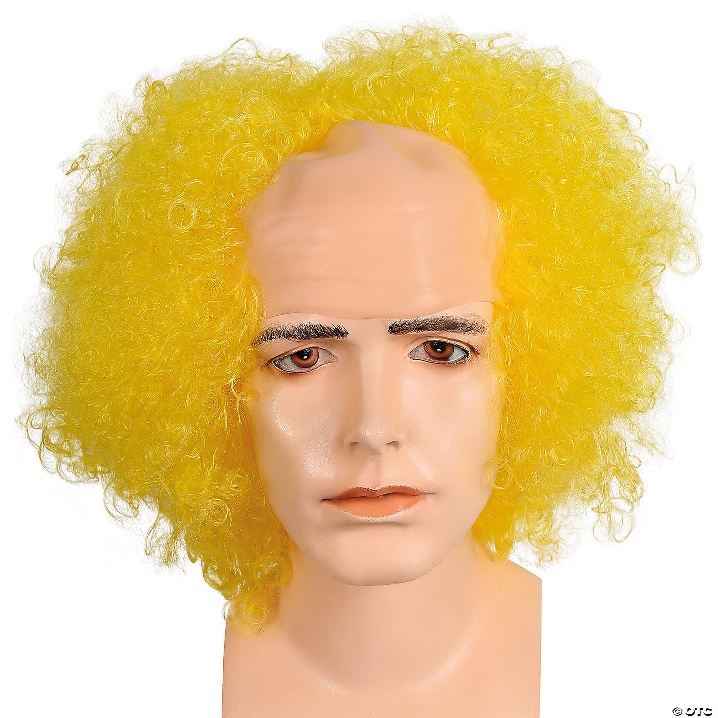 Adults Bargain Bald Curly Clown Wig