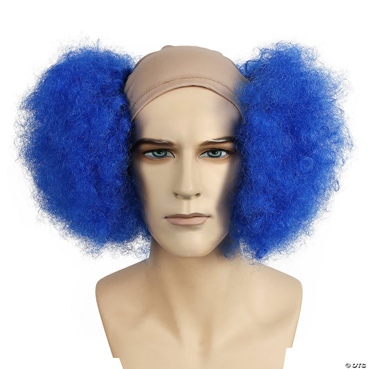 Adults Orange Bald Curly Clown Wig with Cloth Top