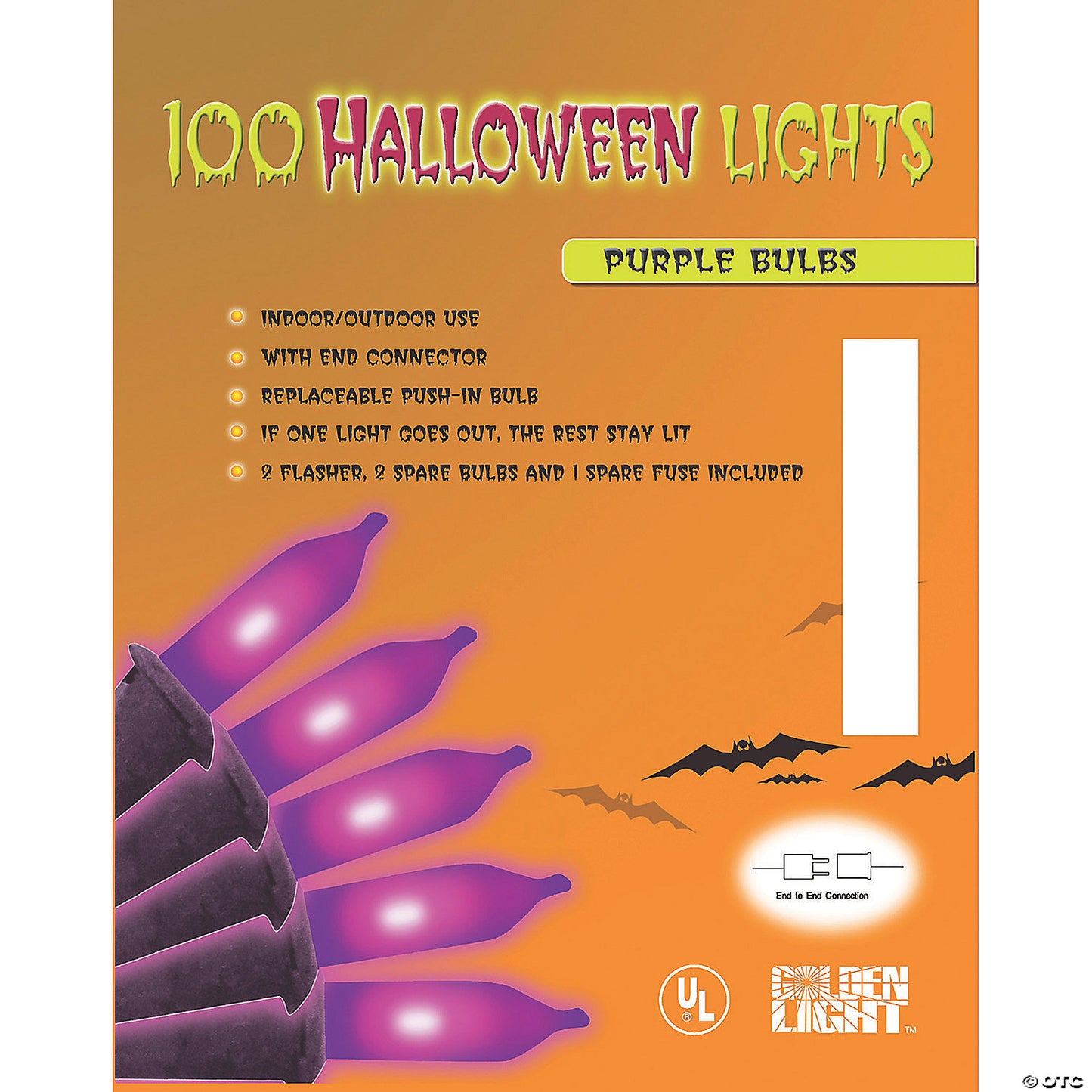 Halloween Lights Purple 100-Count