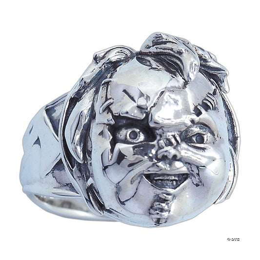 Scarred Chucky-sterling Silver Ring 10