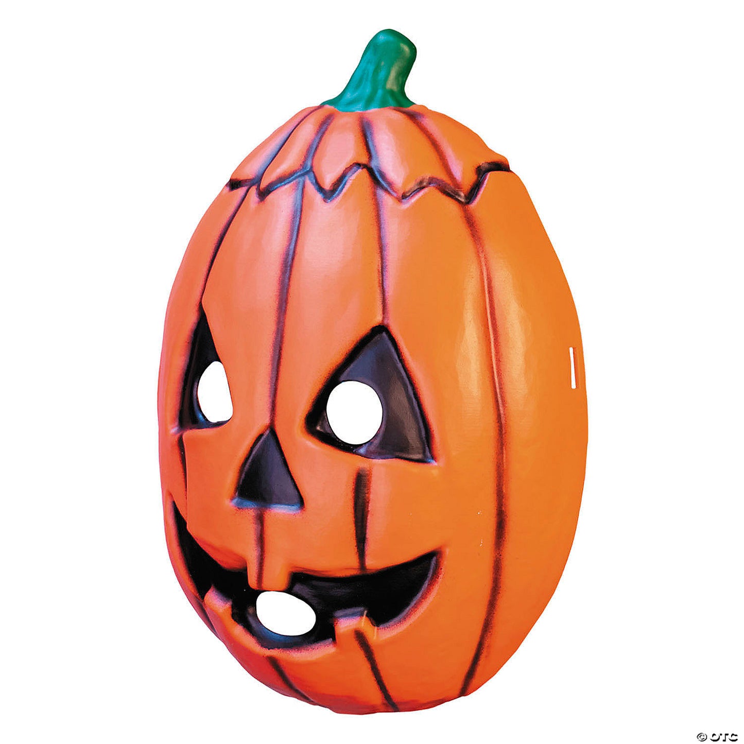 Adults Don Post Studios™ Orange Pumpkin Face Injection Molded Plastic Mask - One Size