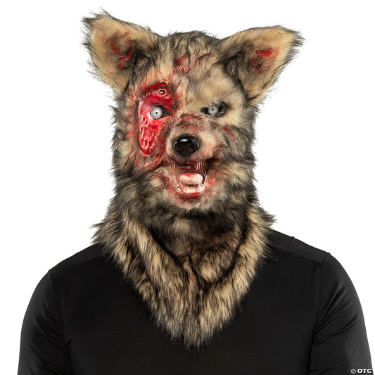 Adults Bloody Wolf Full Head Covering Halloween Mask – One Size