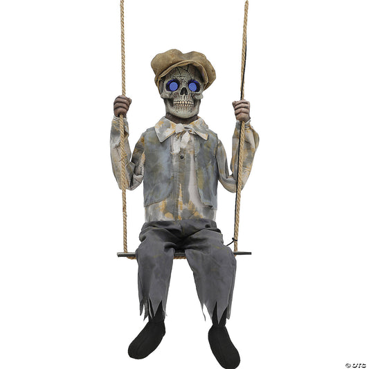 Animated Swinging Skeletal Boy Prop