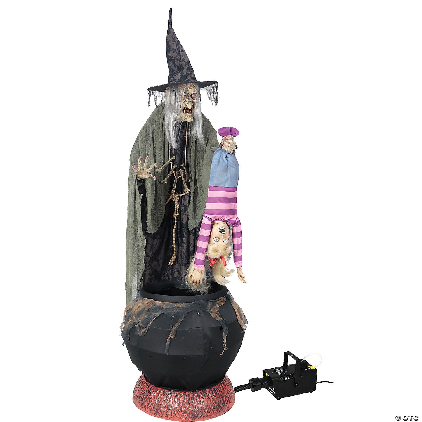 Anmtd Stew Brew Witch Prop W Fog Machine