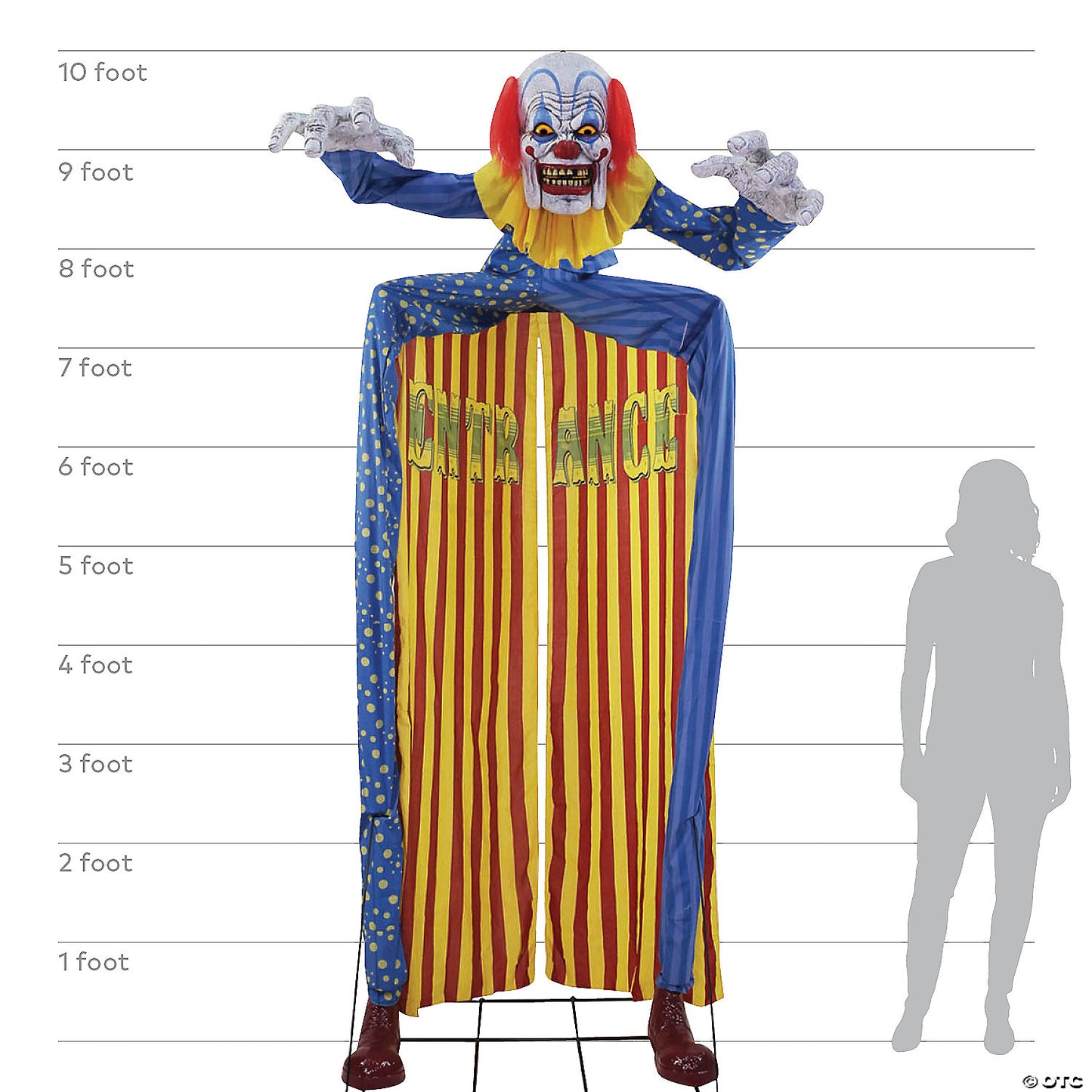 Looming Clown Animated Prop