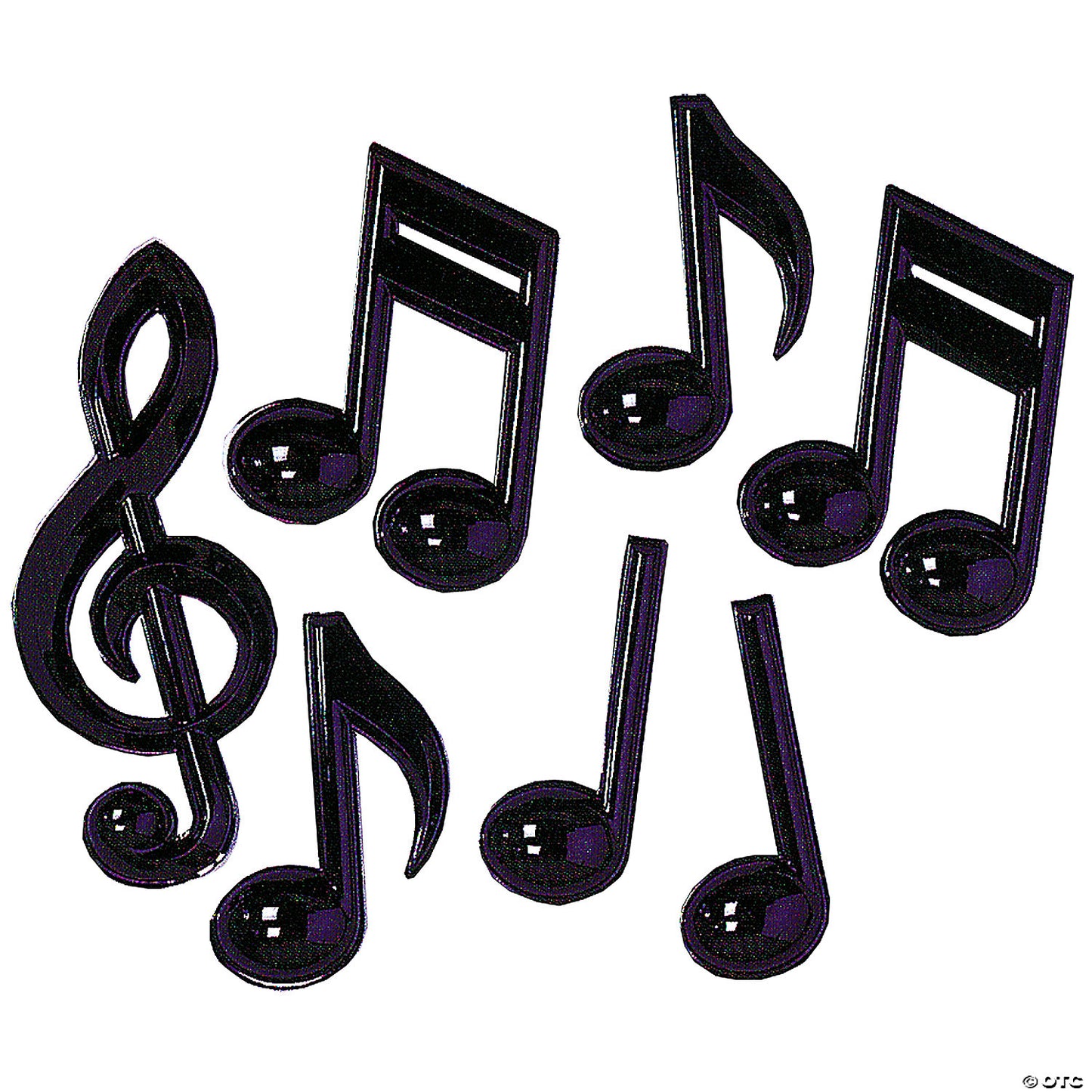 Music Notes, Plastic, Pack Of 7