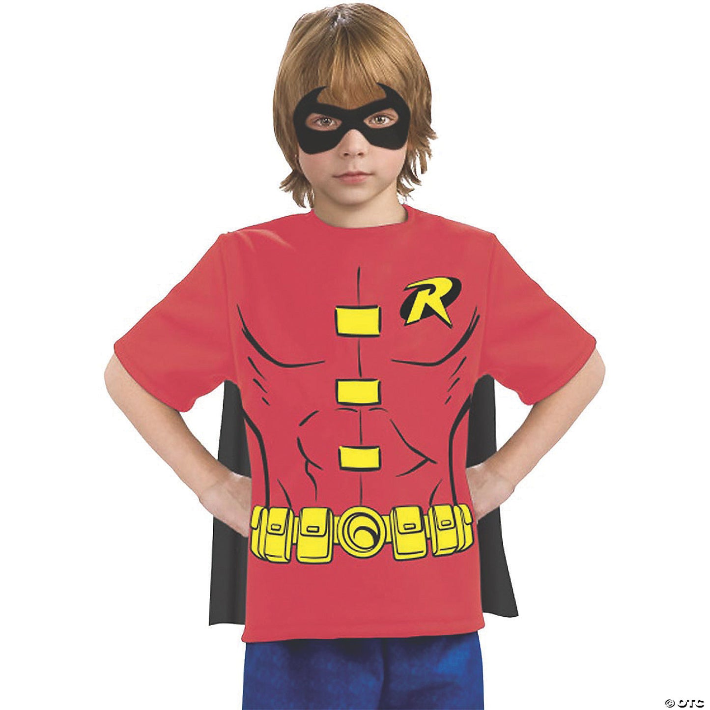 Boy's Robin Shirt with Cape Costume - Small