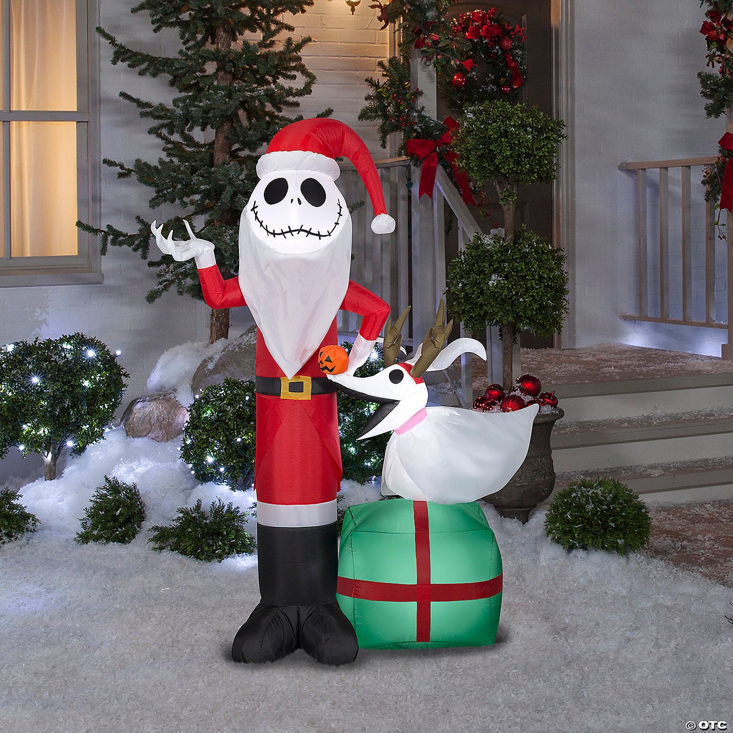 5 Ft. Airblown® Inflatable Light-up The Nightmare Before Christmas Jack & Zero Yard Decoration