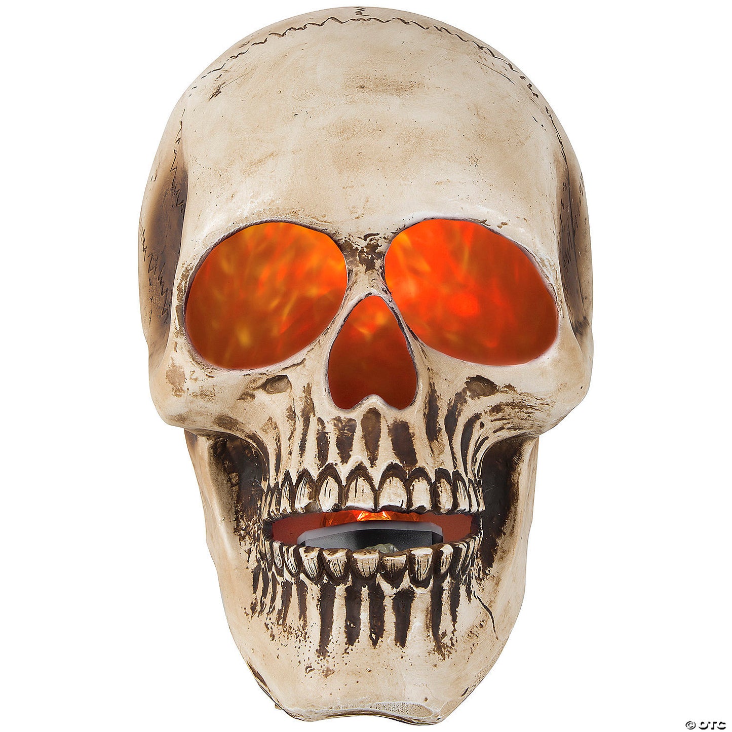 Blazing 10" Skull Decoration