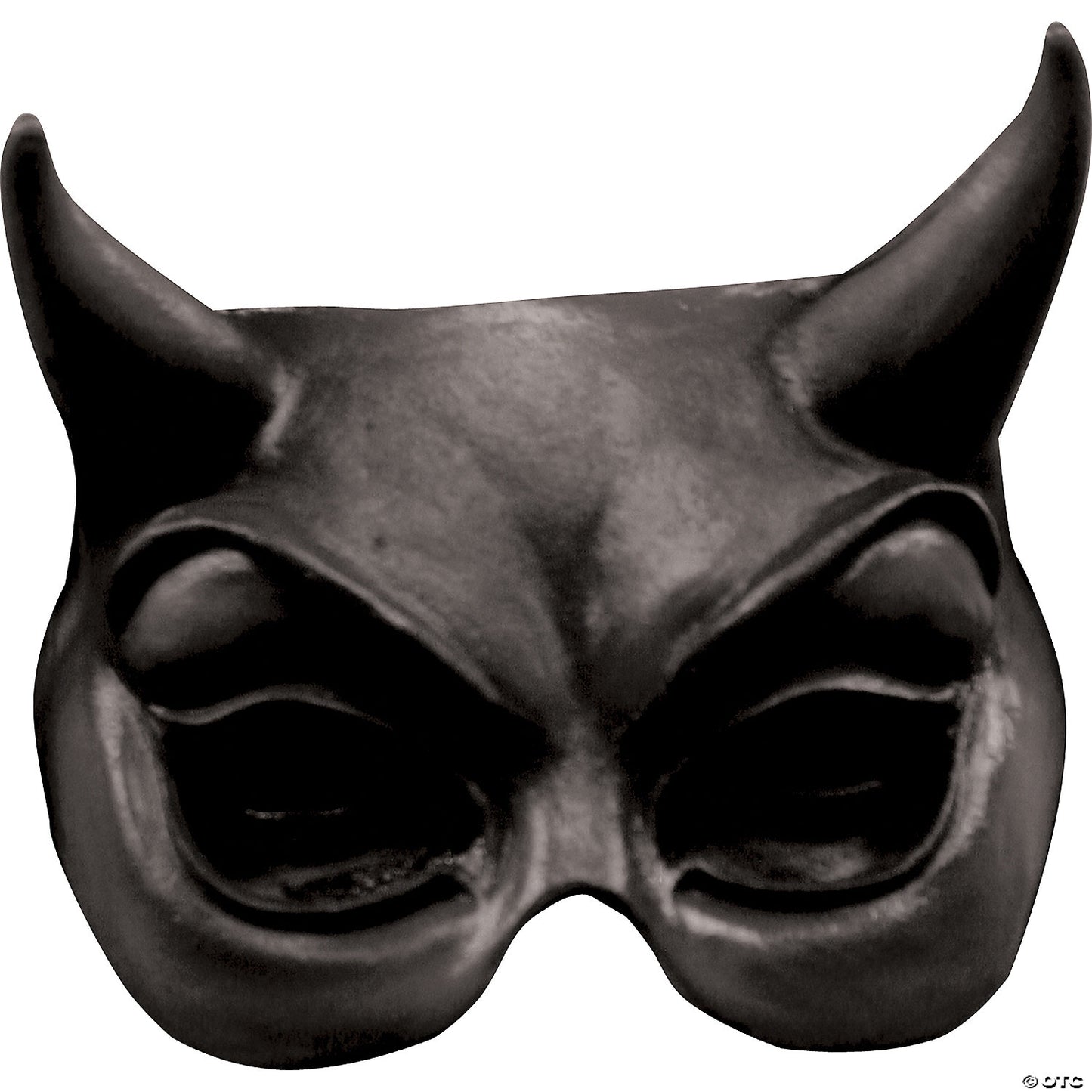 Devil Black Latex Half Mask