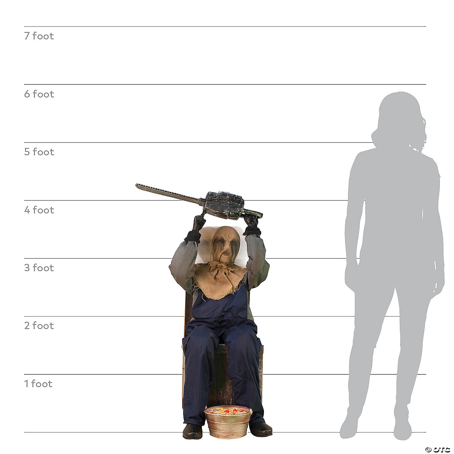 Chainsaw Greeter Animated Prop