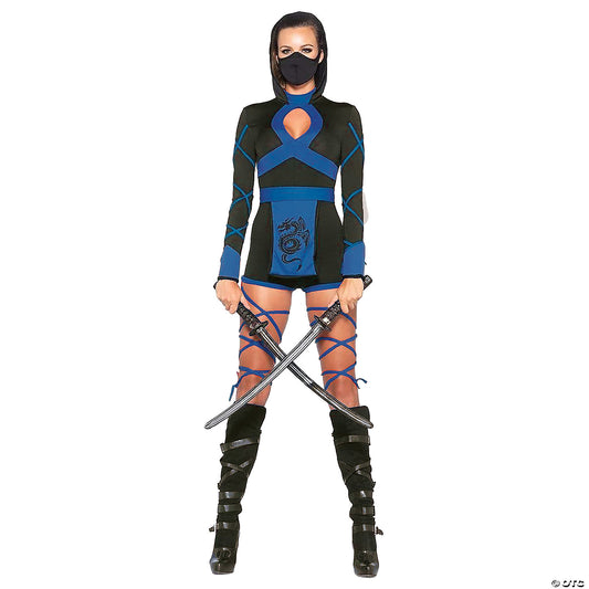 Adult Ninja 3PC Black/Blue-Xlarge