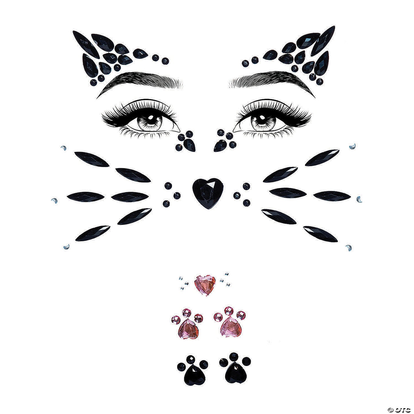 Animal Jeweled Face Sticker