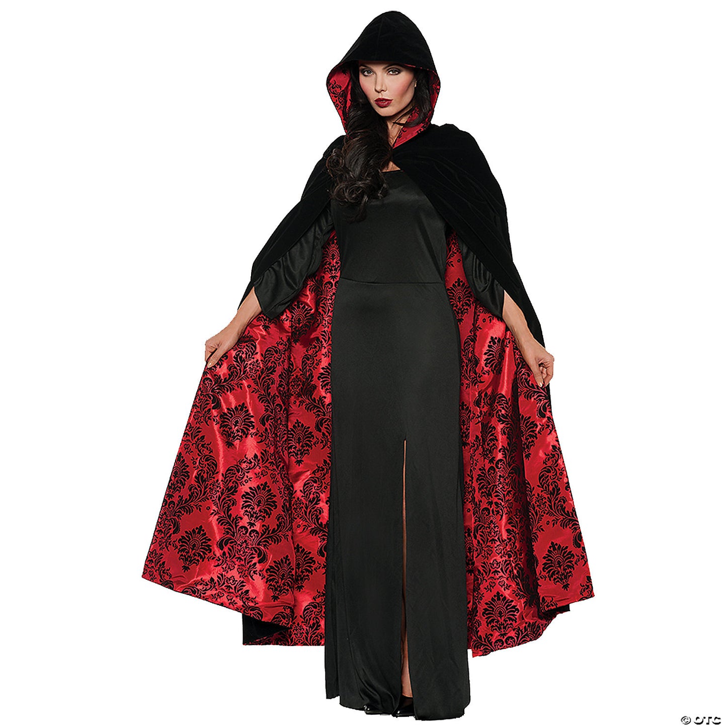 Women's Deluxe Black Velvet Cape