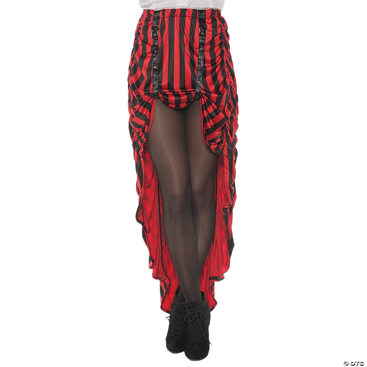 Women's Red And Black Steampunk Skirt