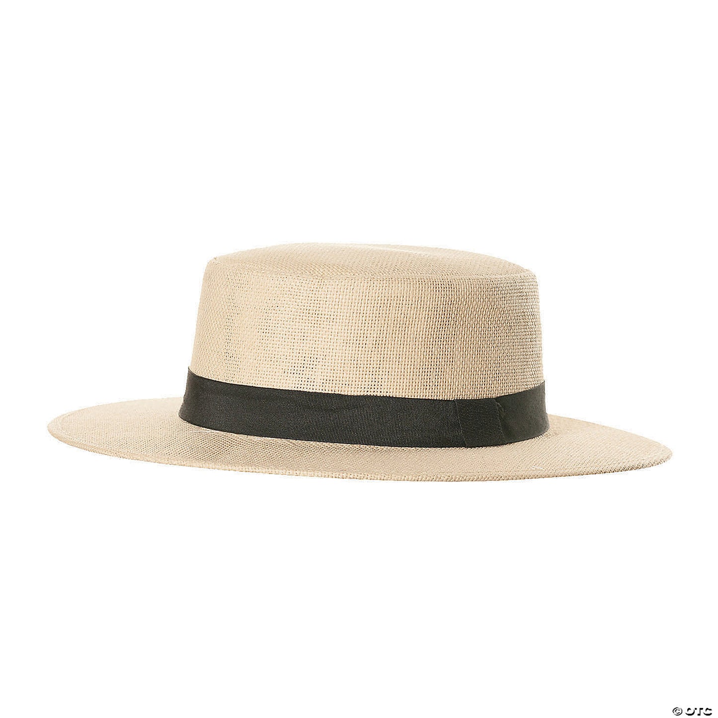 Straw Hat With Blk Band - Adult