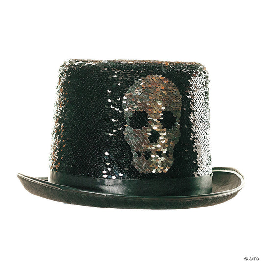 Rvrsbl Sv Sequin Skull Top Hat Ad