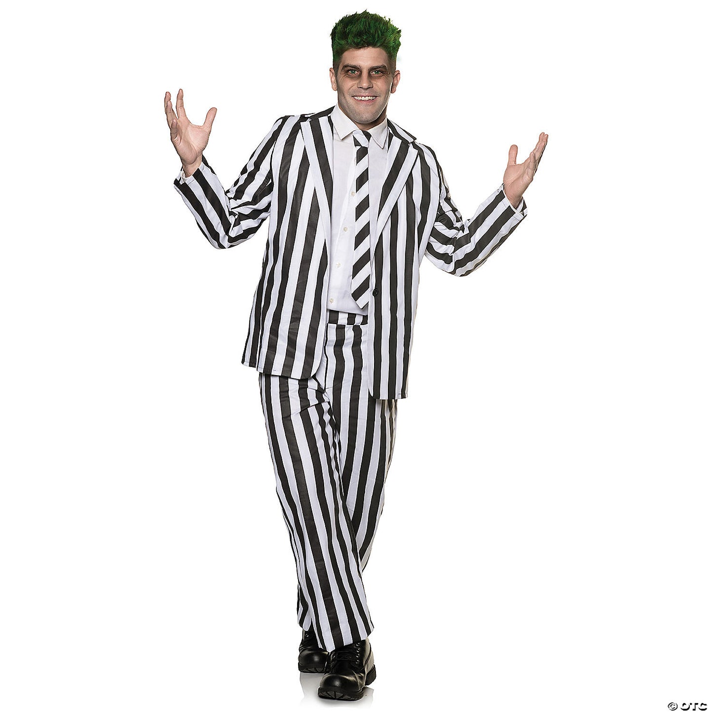 Adults Spooky Striped Suit Costume - Standard 42-46