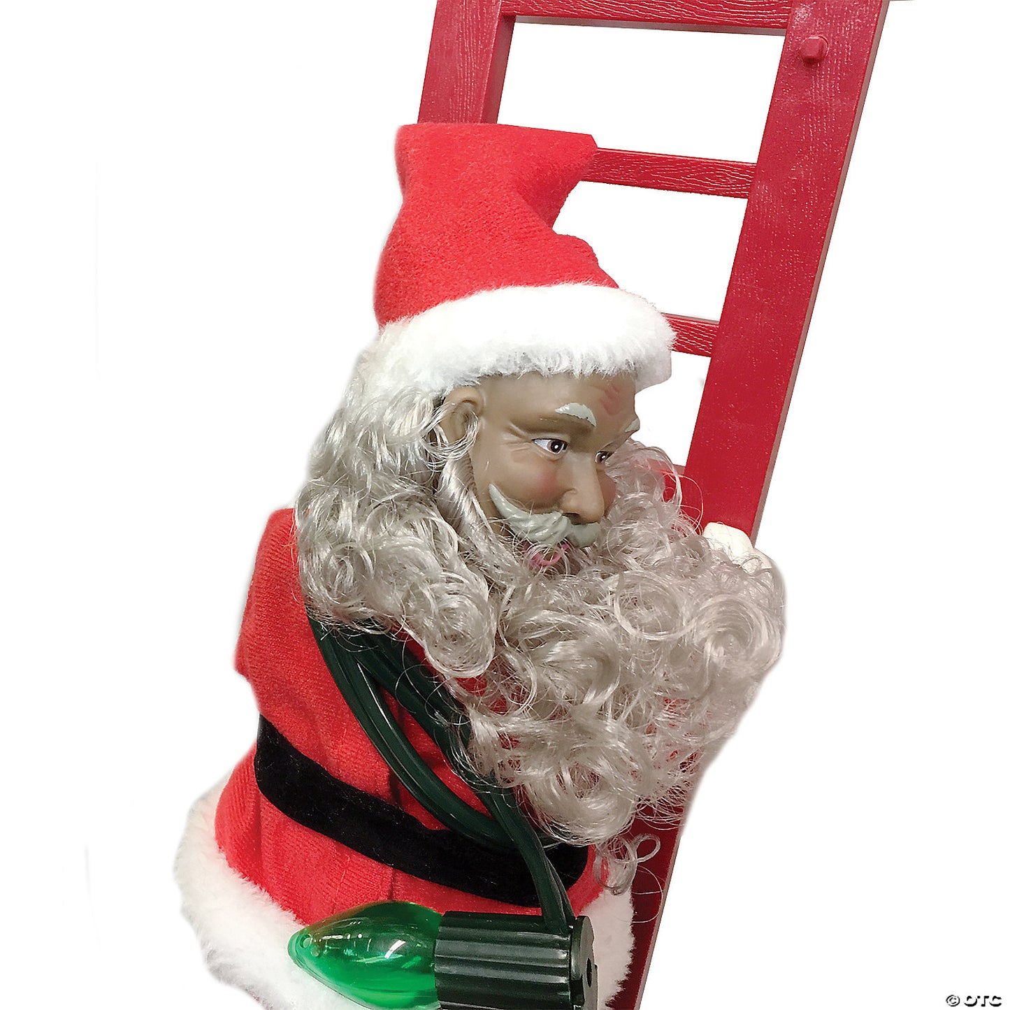 African American Climbing Santa